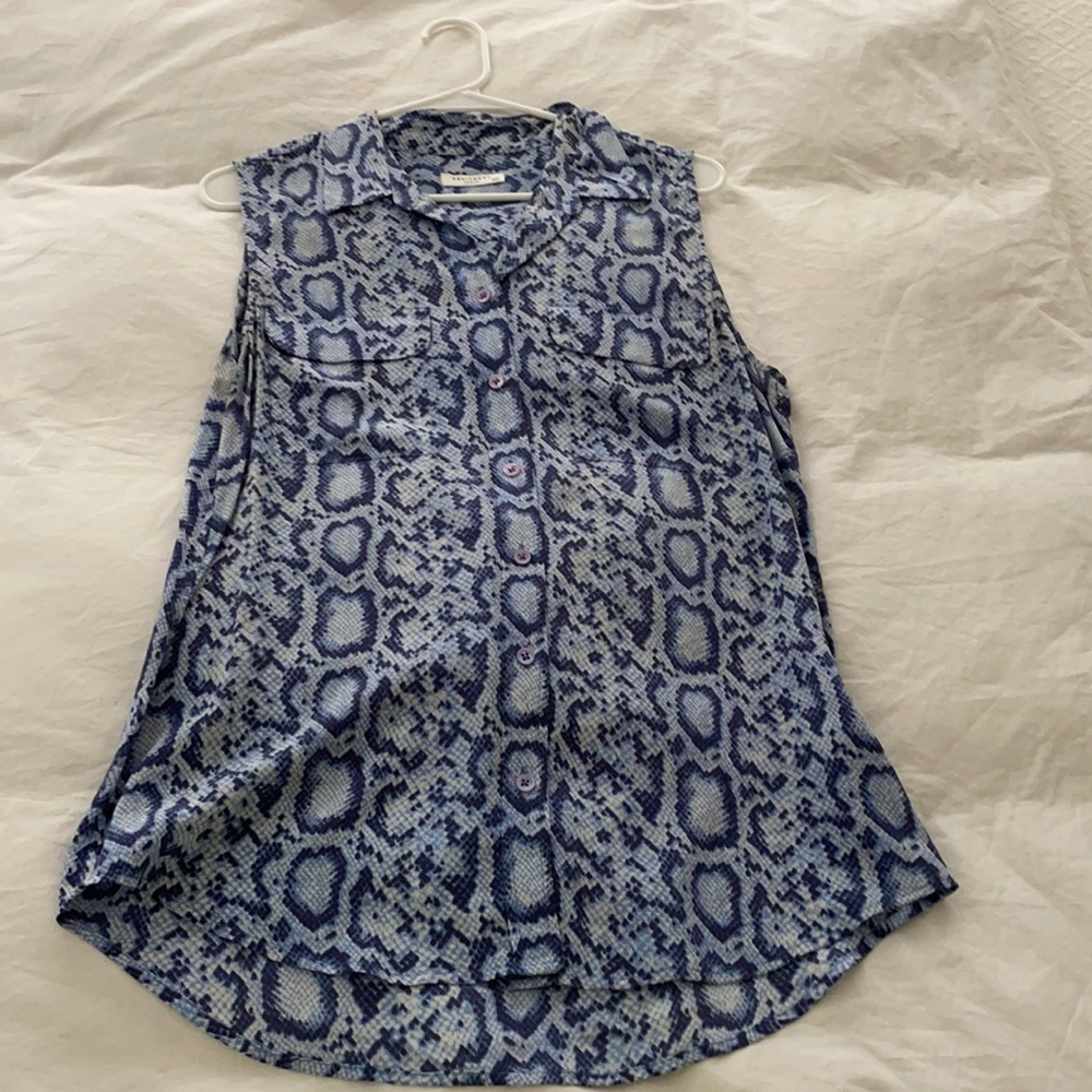 Equipment snakeskin blouse tank